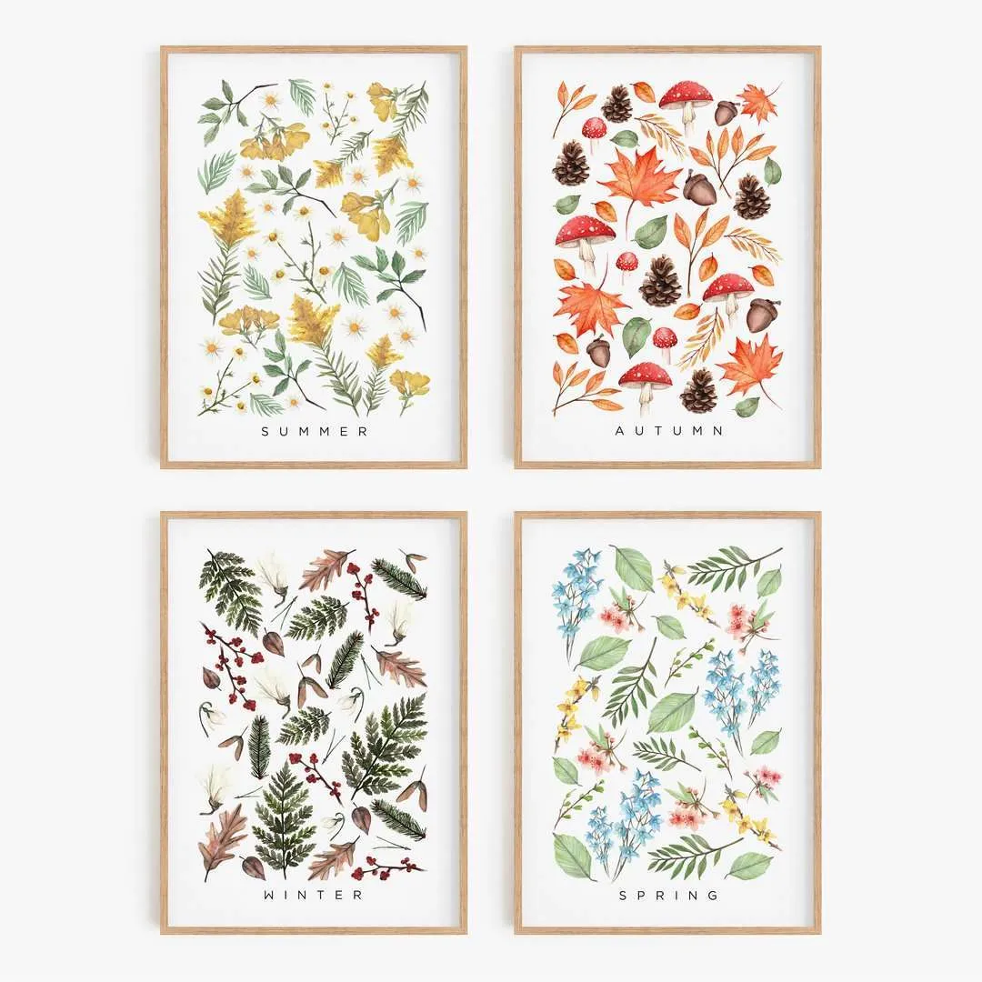 Season Art Prints (Spring, Summer, Autumn, Winter)