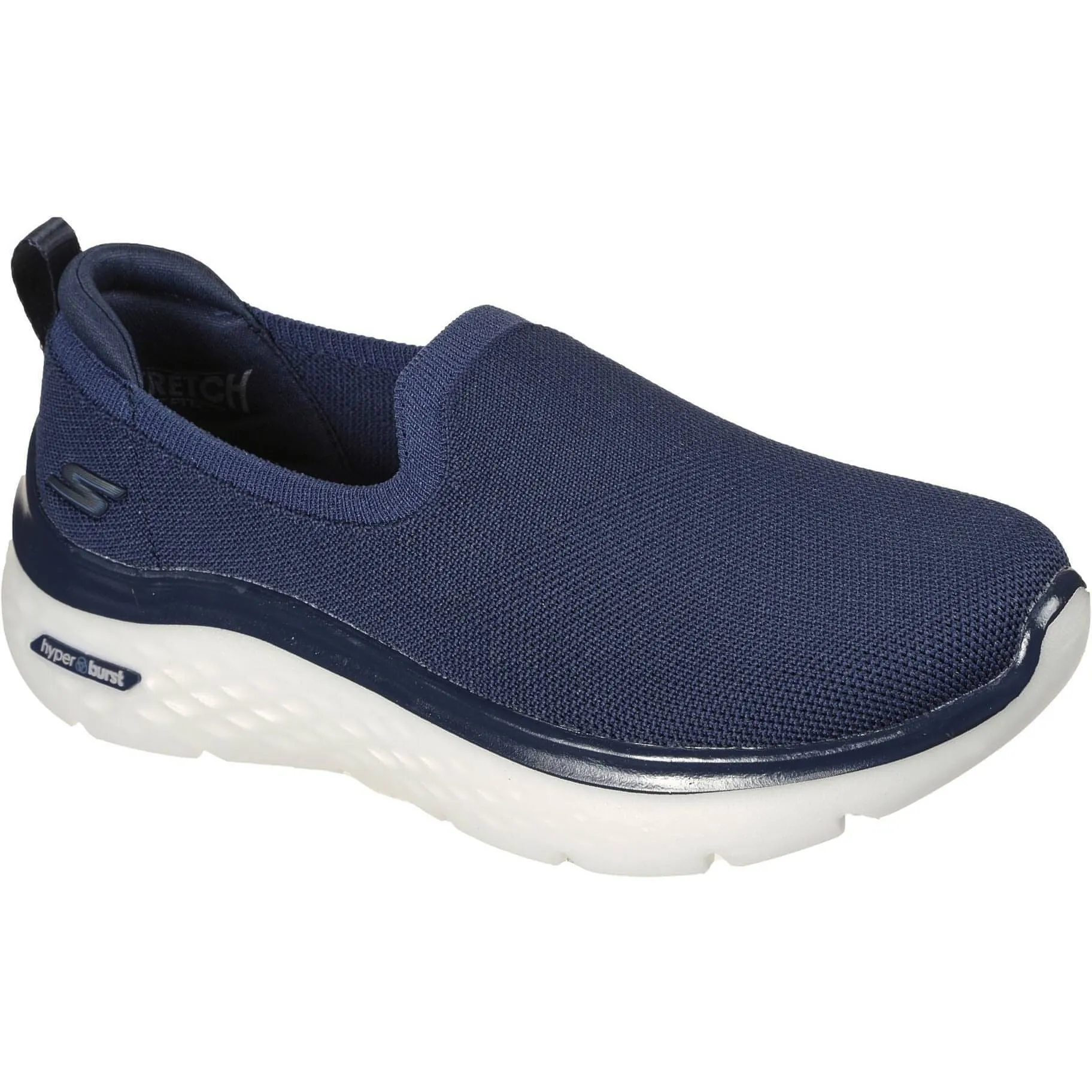 Skechers GoWalk Hyper Burst Slip On Womens Walking Shoes - Navy