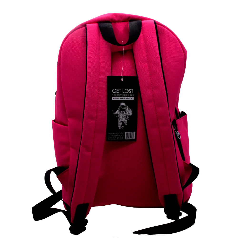 Smell-Proof Premium Backpack by GET LOST (PINK)