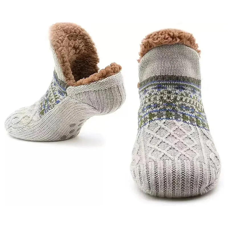 Soft Cloud-like Fluffy and Non-slip Indoor Socks for Fall and Winter