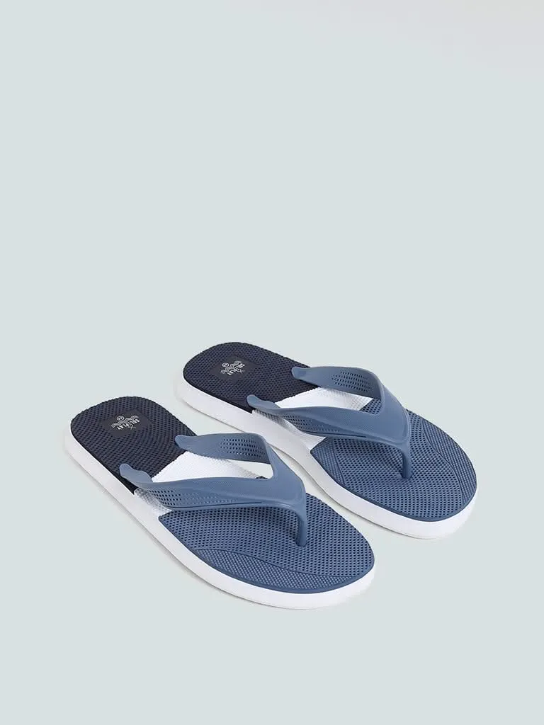 SOLEPLAY Sporty Blue Color Block Flip Flop