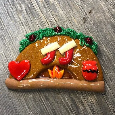 Southwest Fireplace  Christmas Ornament