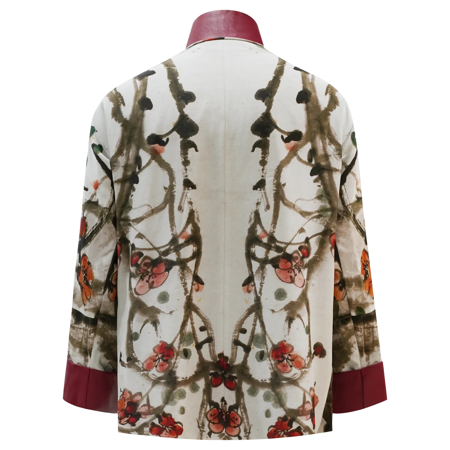 SPARKLE COLLECTION x HKMoA【PLUM BLOSSOMS】100% Silk Tang Jacket / Kung Fu Jacket (紅梅圖) (吳昌碩)