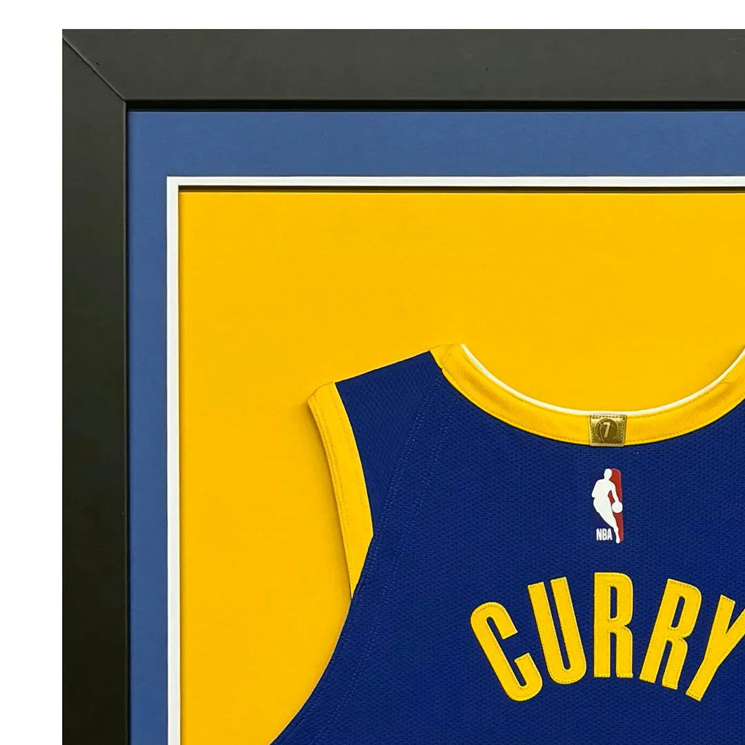 Steph Curry Signed Golden State Warriors Authentic Nike Vertical Custom Framed NBA Jersey