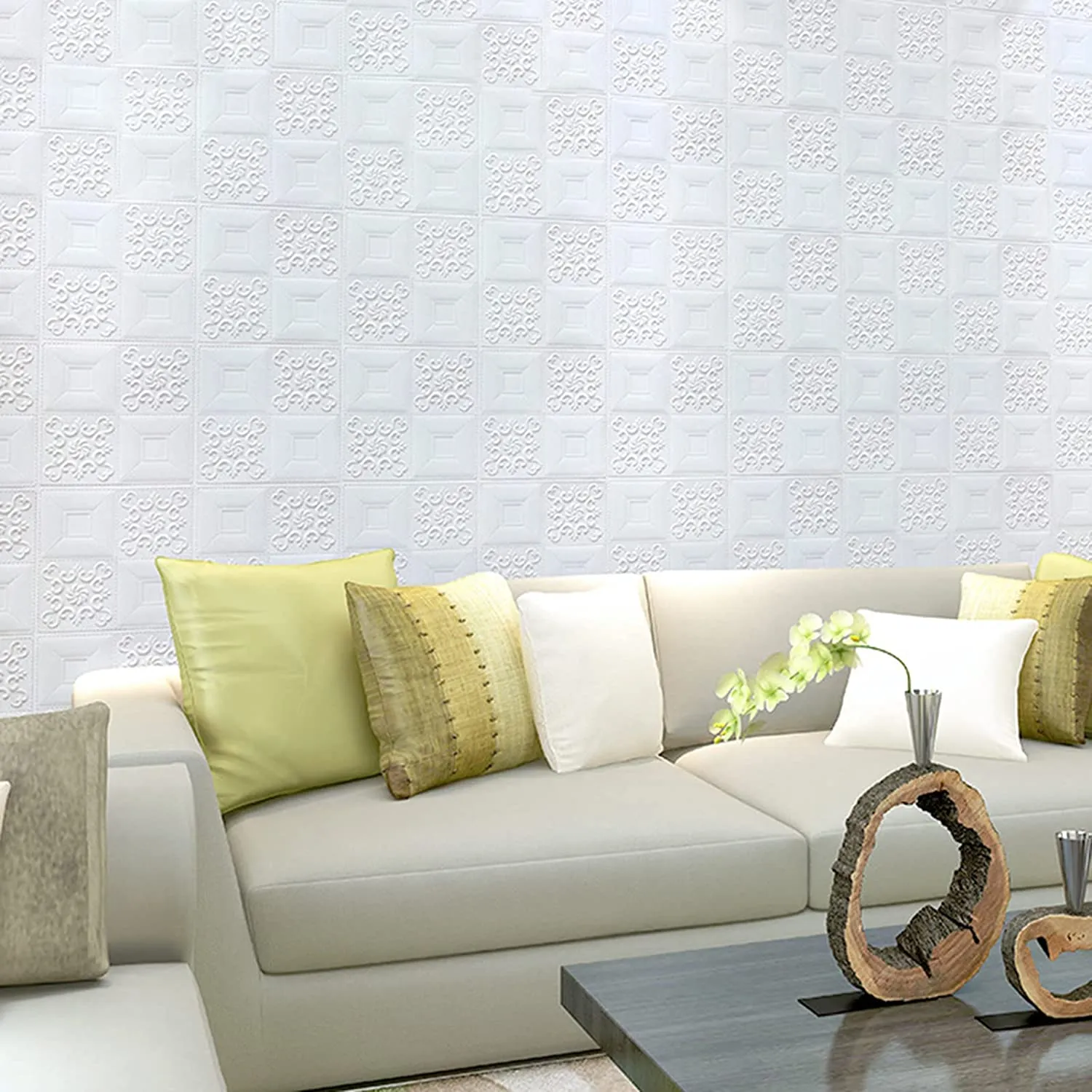 Stone Design Wallpaper 3D Foam Wallpaper Sticker Panels I Ceiling Wallpaper For Living Room Bedroom I Furniture, Door I Foam Tiles