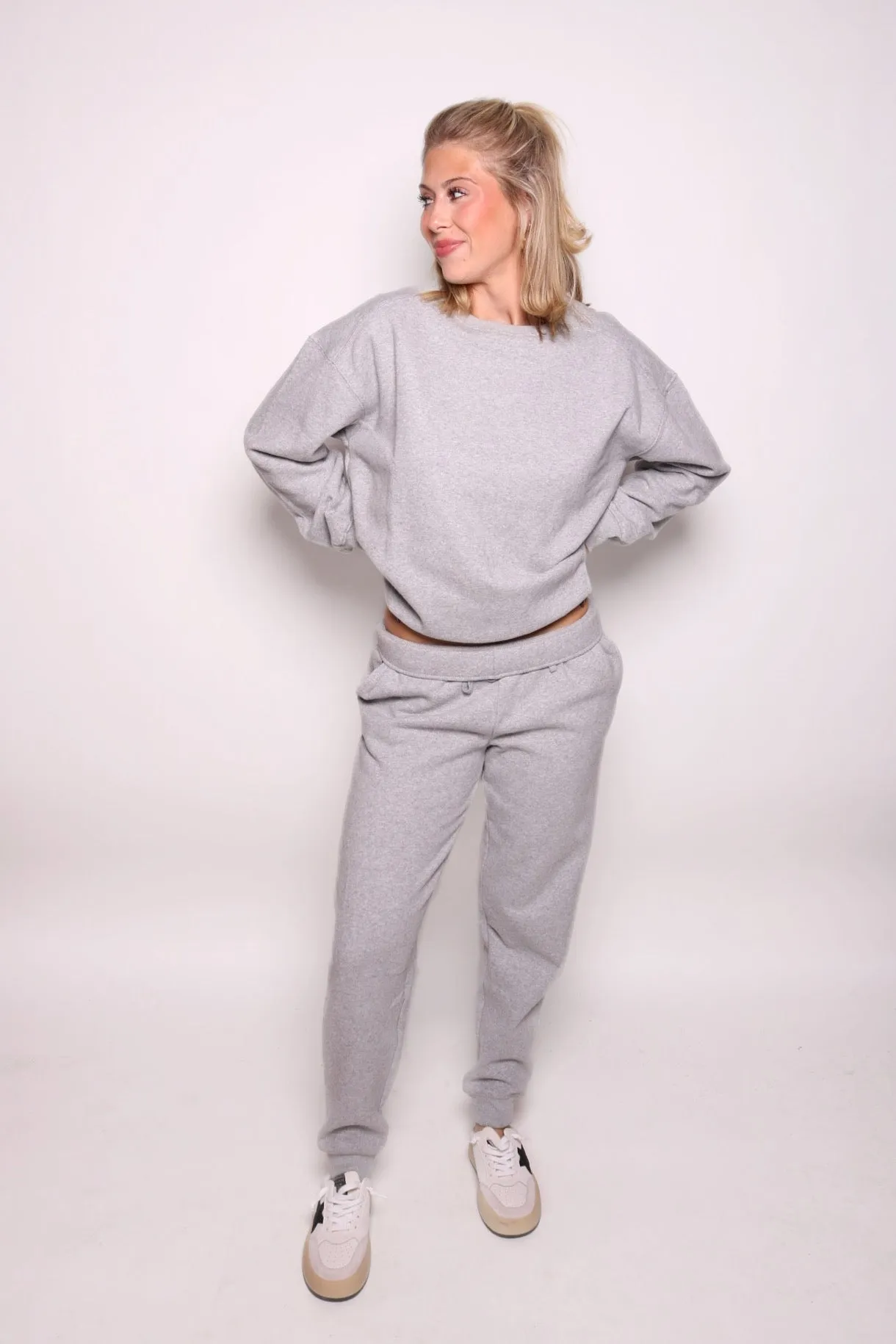 Sunday Reset Heather Grey Crewneck