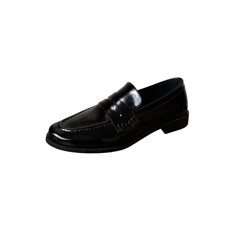 TAVIMART  -  Simple Flats for Women Slip On Round Toe Loafers Genuine Leather Casual Flat Shoes Spring Autumn Loafers Basic Style Footwear