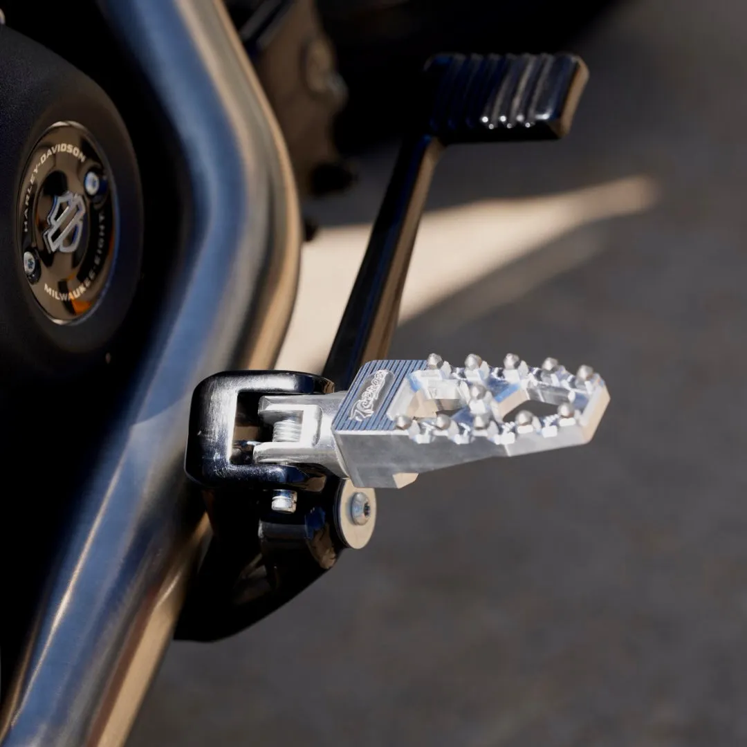 TC Bros. Pro Series MX Lite Rider Foot Pegs for 2018-newer Harley Softail & Pan America