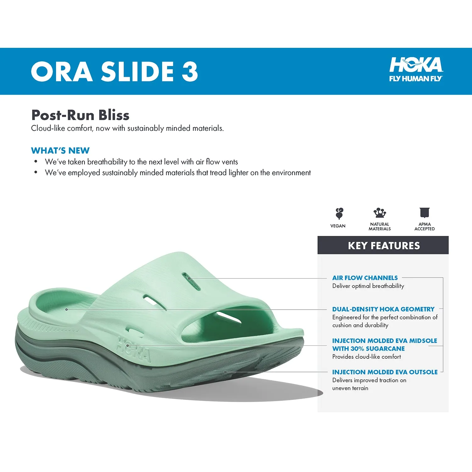 Unisex Hoka Ora Recovery Slide 3 Grey/Grey EVA