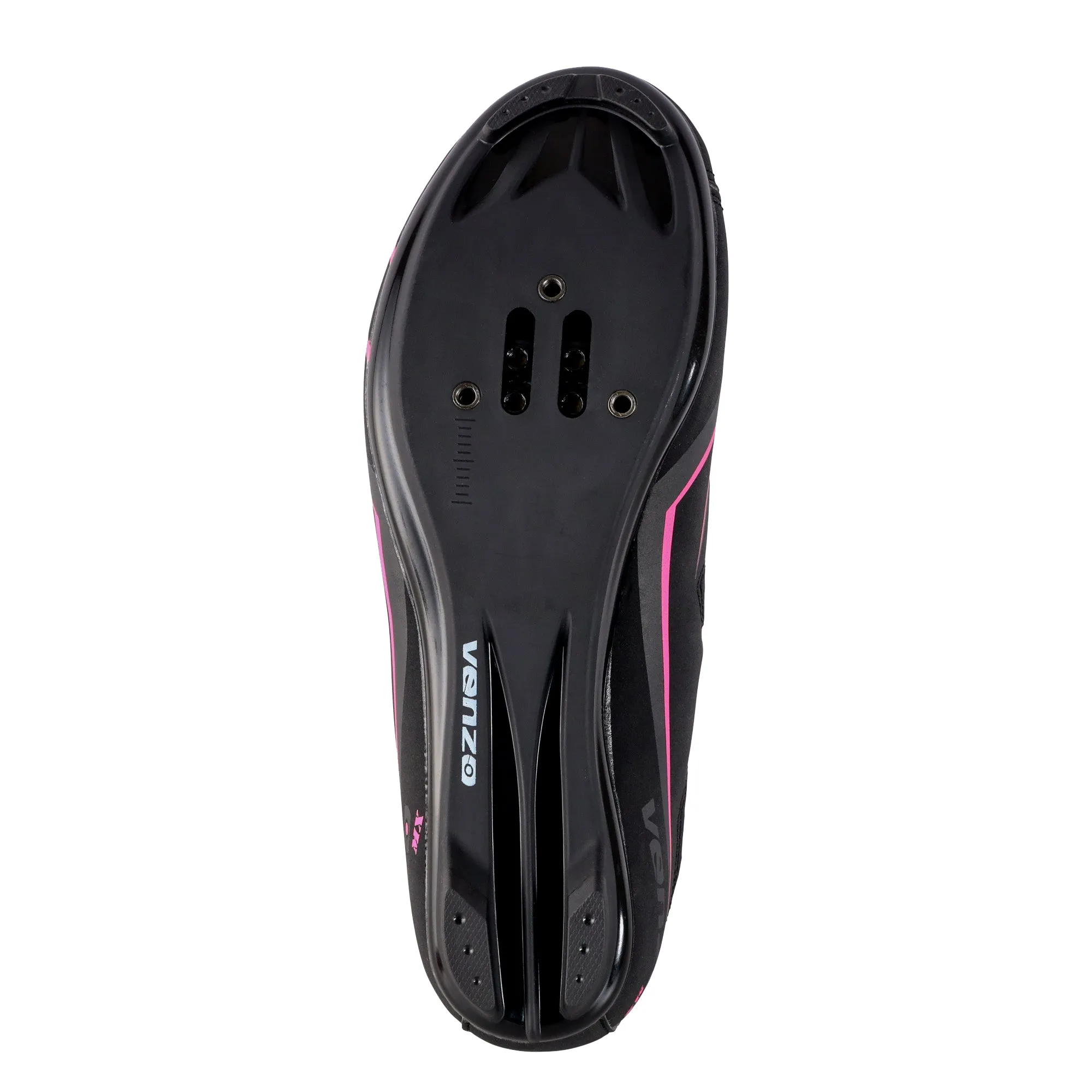 Venzo Bike Bicycle Women's Ladies Cycling Riding Shoes - Compatible with Peloton, for for Shimano SPD & Look ARC Delta - Perfect for Indoor Exercise Bikes & Road Racing - with Look Delta Cleats - Size 43