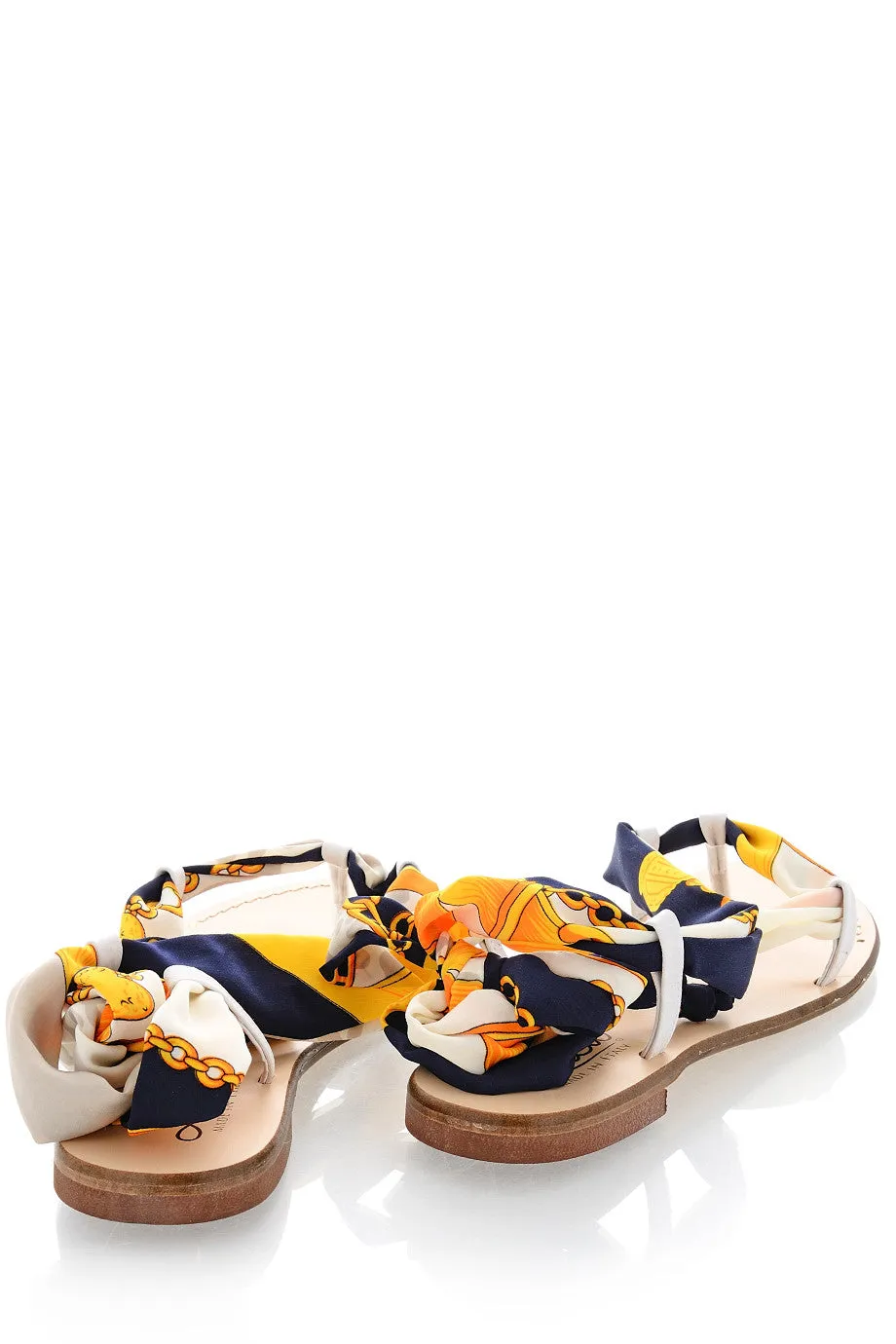 VICKY Printed Ribbon Sandals