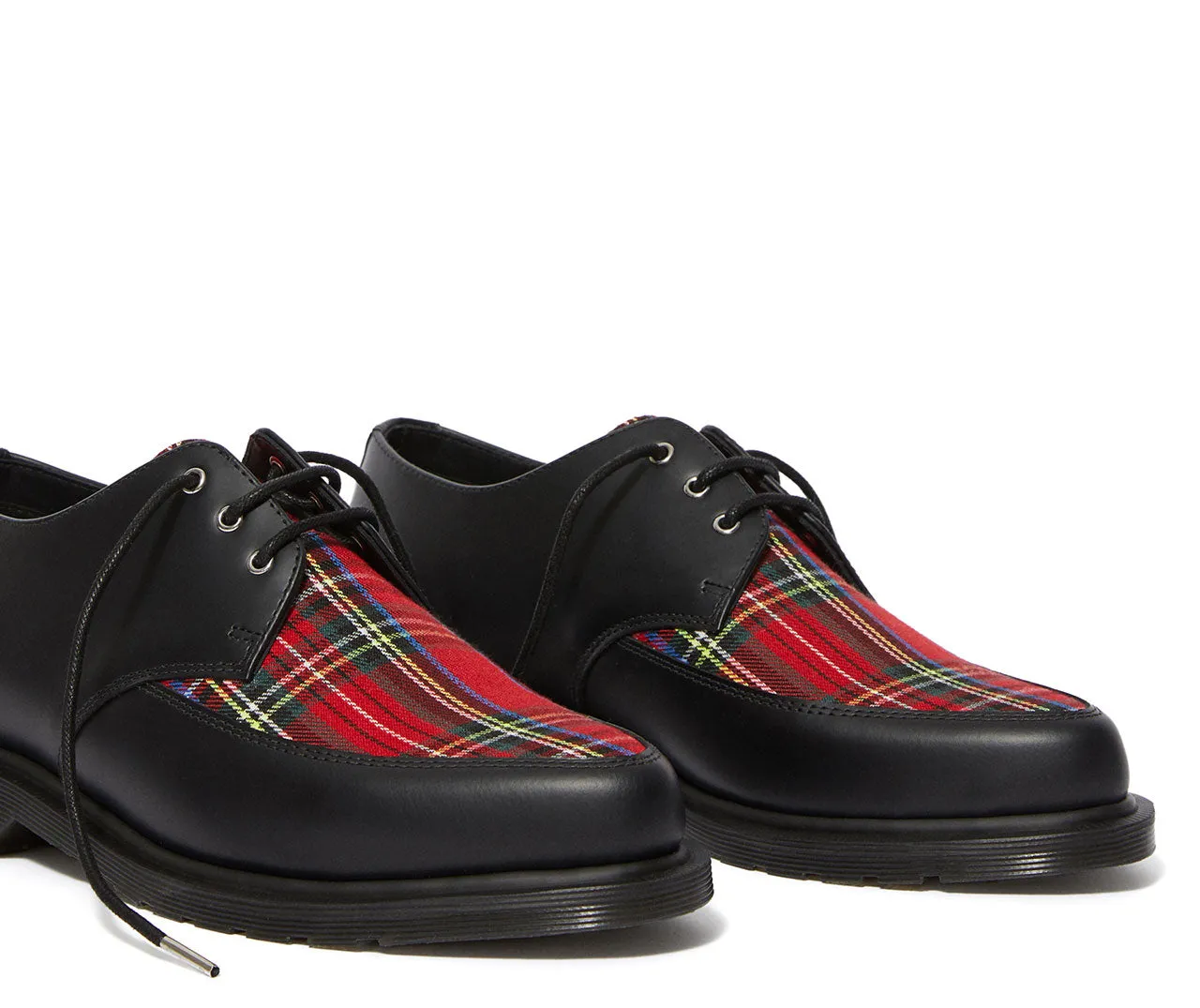 WILLIS BLACK RED STEWART SMOOTH TARTAN OXFORD