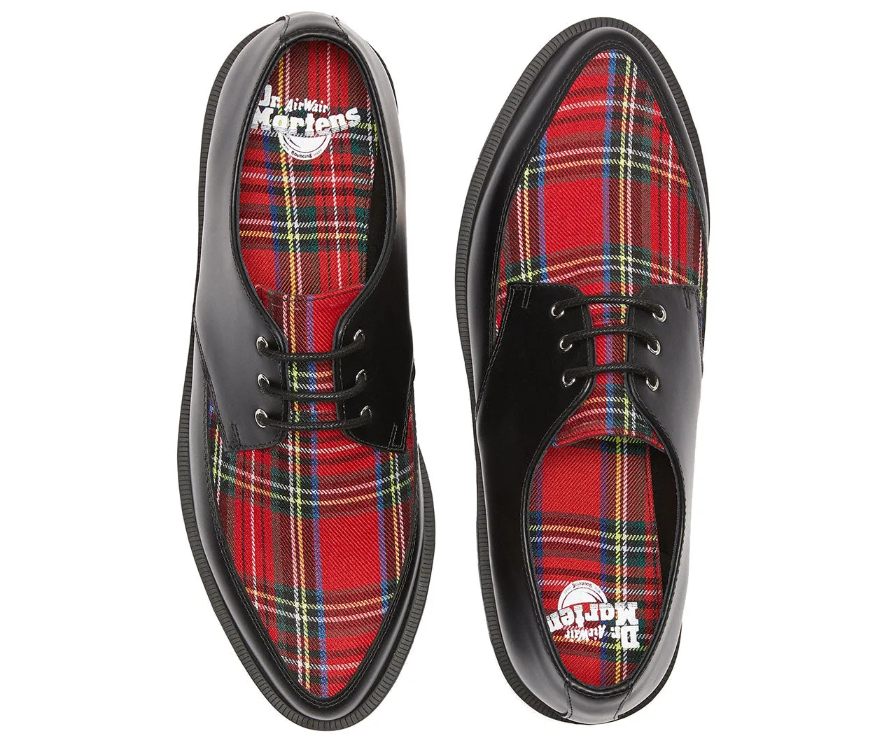 WILLIS BLACK RED STEWART SMOOTH TARTAN OXFORD