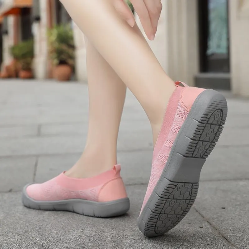 Women Causal Slip-on Wearable Rubber Walking Athletic Sneakers