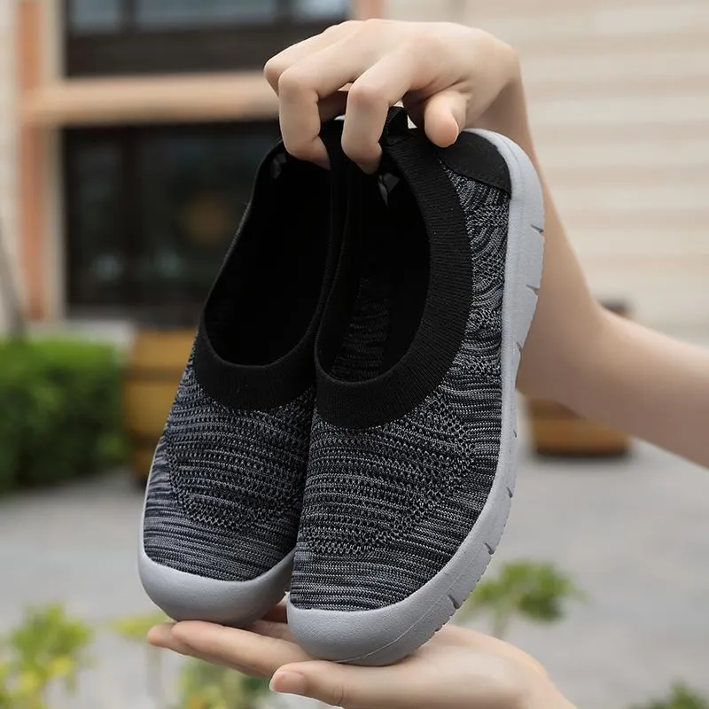 Women Causal Slip-on Wearable Rubber Walking Athletic Sneakers