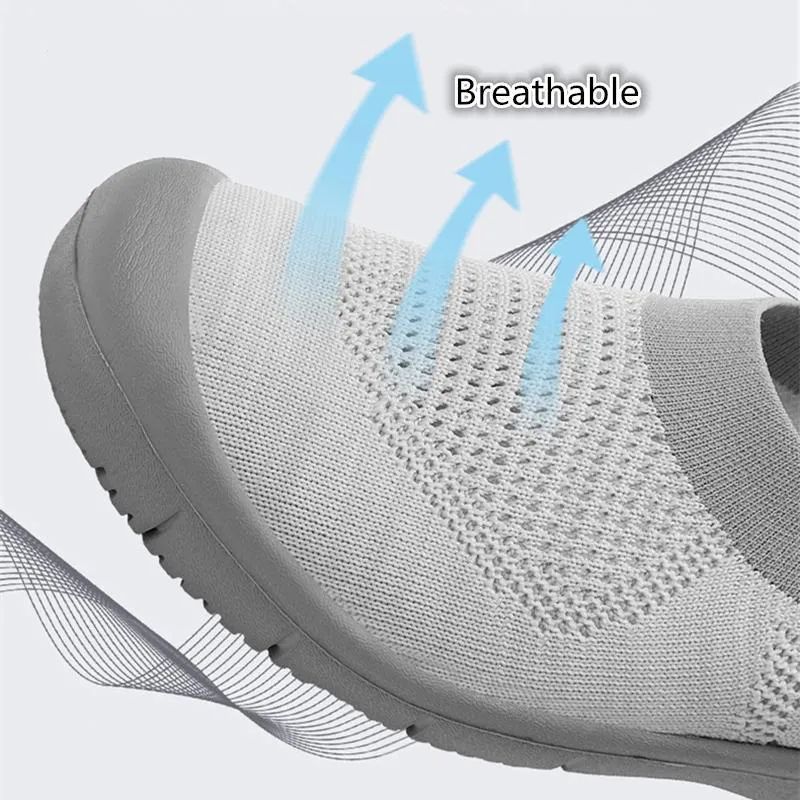 Women Causal Slip-on Wearable Rubber Walking Athletic Sneakers