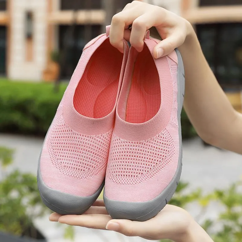 Women Causal Slip-on Wearable Rubber Walking Athletic Sneakers