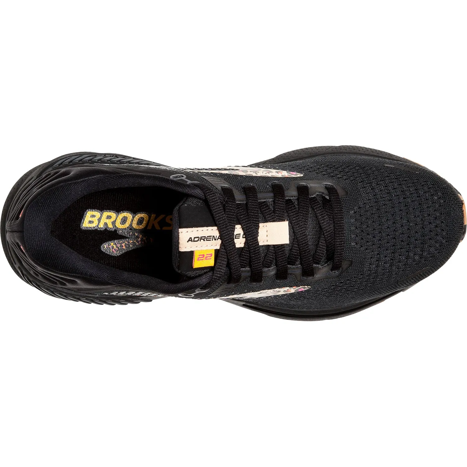 Women's Brooks Adrenaline GTS 22 Black/Ebony/Citrus Mesh