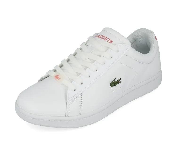 Women's Lacoste Carnaby Evo 0121 2 SFA (White/Dark Pink)