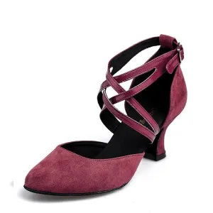 Women's Leatherette Suede 6cm Heel Ballroom Dance Shoes Modern Shoes