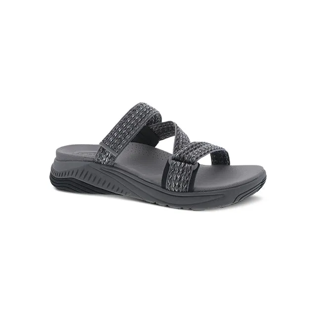 Women's Rosette Grey Multi Webbing Sandal