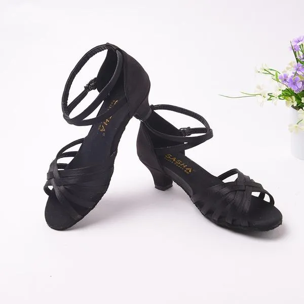 Women's Satin 4.5cm Heel Ballroom Dance Shoes/Latin Dance Shoes