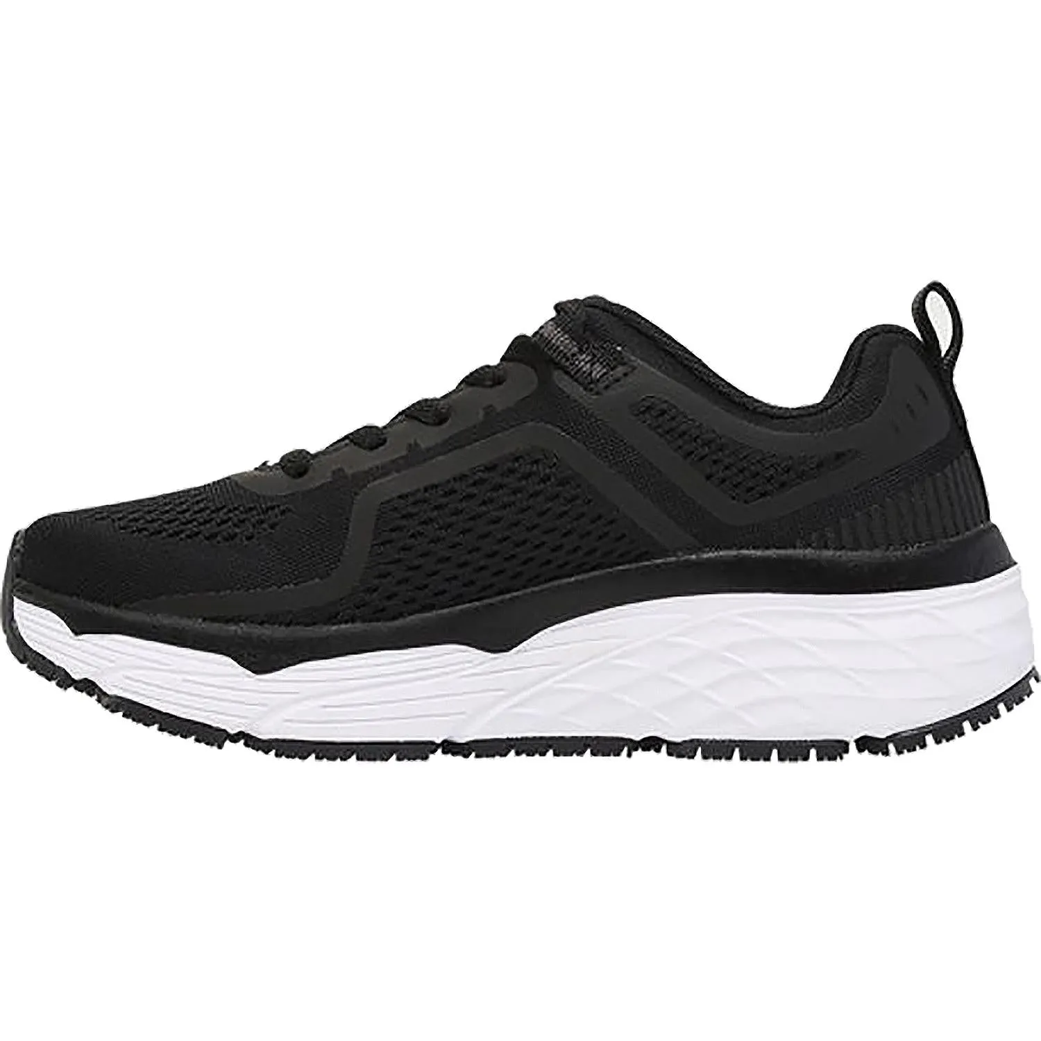 Women's Skechers Max Cushioning Elite Black/White Fabric