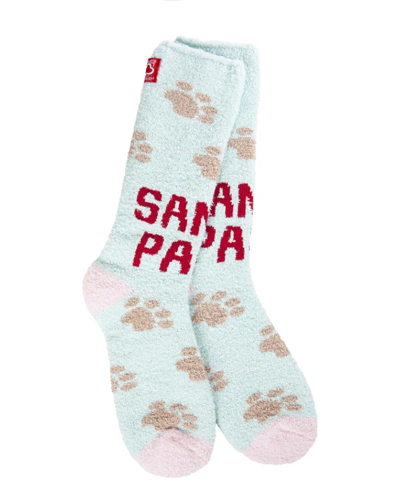 World’s Softest Socks Holiday Christmas Cozy Crew - Santa Paws