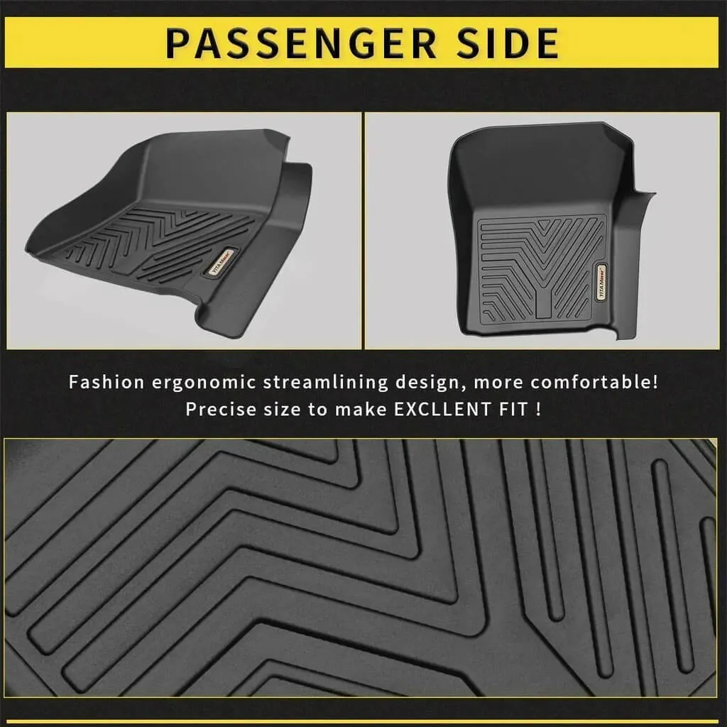 YITAMOTOR® 14-21 Toyota Tundra Double Cab & Crew Max Cab Floor Mats 1st & 2nd Row Floor Liners