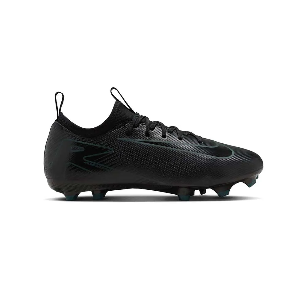 Youth JR Zoom Vapor 16 Academy FG/MG - Black/Black-Deep Jungle